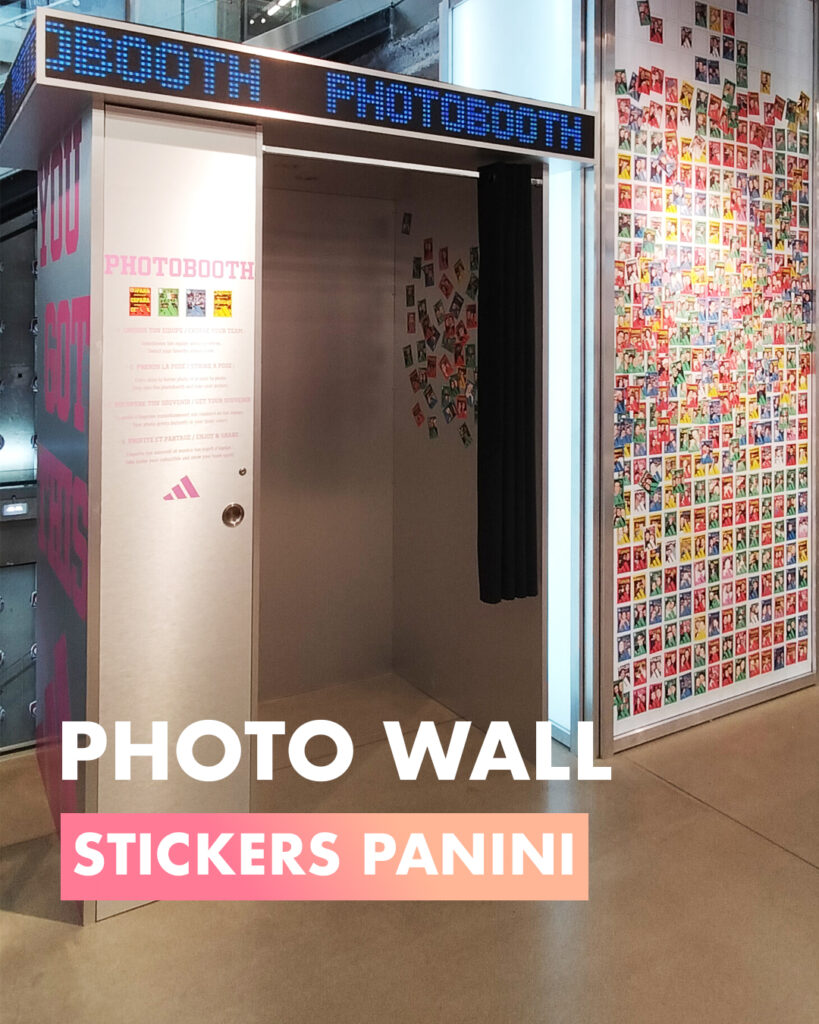 photobooth stickers pour adidas à paris