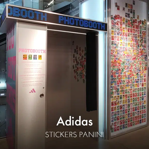 photobooth stickers pour adidas a paris